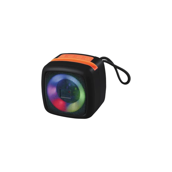 LED Işıklı Taşınabilir Bluetooth Hoparlör Askılı Mini Kablosuz Speaker 1200 mAh ürün görseli 1