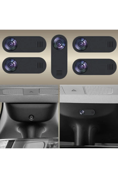 Red Lion parts Tesla Model Y/3 /Juniper Kamera Gizlilik Kapağı,Web Kamerası Kapağı Gizlilik Koruyucu (5 Adet) ürün görseli 1