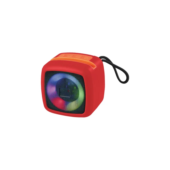 LED Işıklı Taşınabilir Bluetooth Hoparlör Askılı Mini Kablosuz Speaker 1200 mAh ürün görseli 1