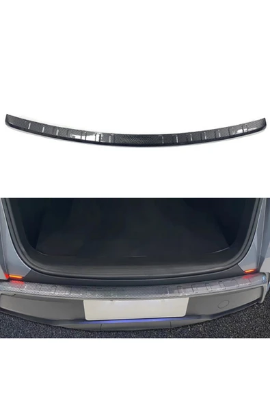 Red Lion parts TESLA MODEL Y JUNİPER ABS Karbon Fiber Görünüm Arka Tampon Eşiği Koruyucu ürün görseli 1