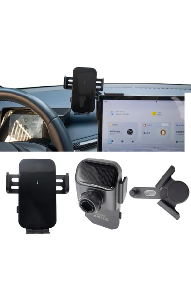 Red Lion parts TESLA & BYD İçin Ekran Üstü Güneş Enerjili Telefon Tutucu Solar Technology ürün görseli 1