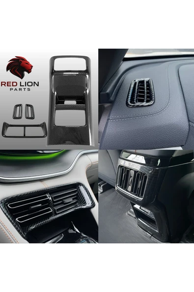 Red Lion parts BYD SEAL U DM-İ/EV Abs Karbon Fiber hava Menfezi Ön Arka Seti 4 parça ürün görseli 1