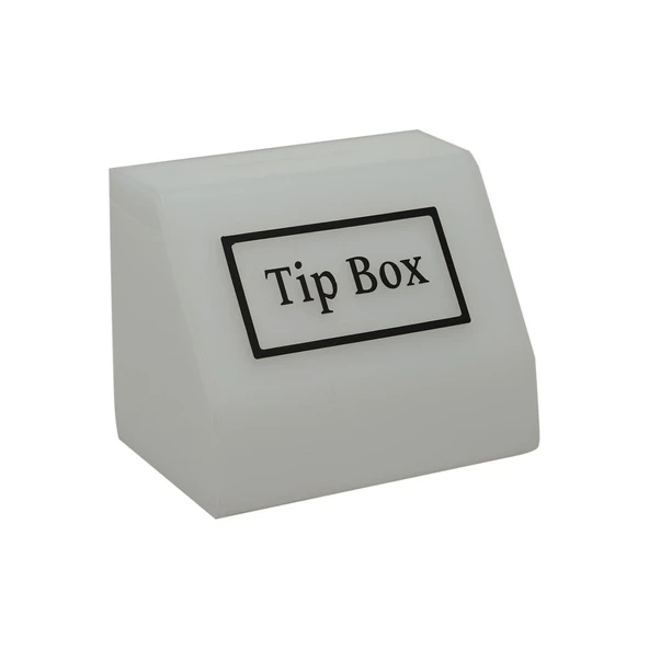 Tipbox - Bahşiş Kutusu Buz Beyaz - 15x10xh12cm ürün görseli 1