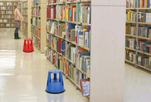 Kaymaz Tabure Tekerlekli Basamaklı Gri - Resim 8