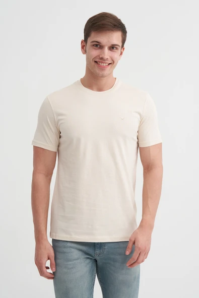 Cazador Basic Süprem Erkek T-shirt  46230 Bej ürün görseli 1