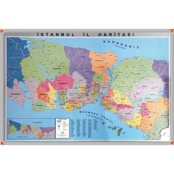 İSTANBUL HARİTASI (Alüminyum Çerçeve) ürün görseli 1