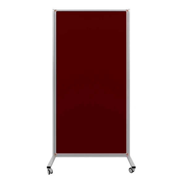 Tekerlekli Paravan Çift Taraflı Kumaş Kaplı Pano 90x180cm ürün görseli 1