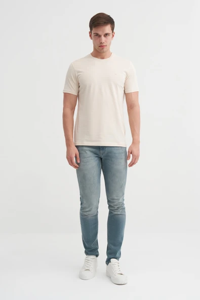 Cazador Basic Süprem Erkek T-shirt  46230 Bej - Resim 2