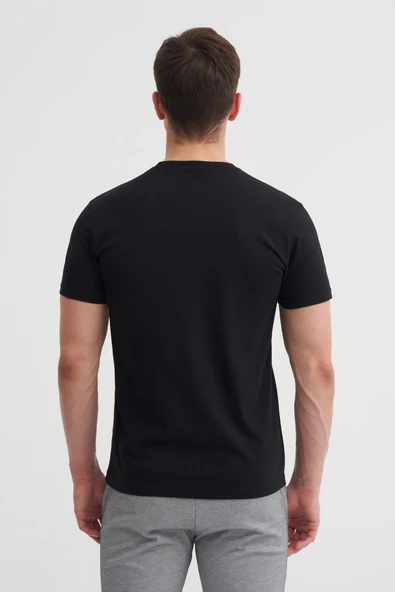 Cazador Basic Süprem Erkek T-shirt  46230 Siyah - Resim 3