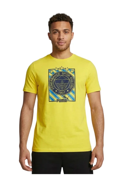 PUMA FENERBAHÇE LOGO SARI TSHIRT ürün görseli 1