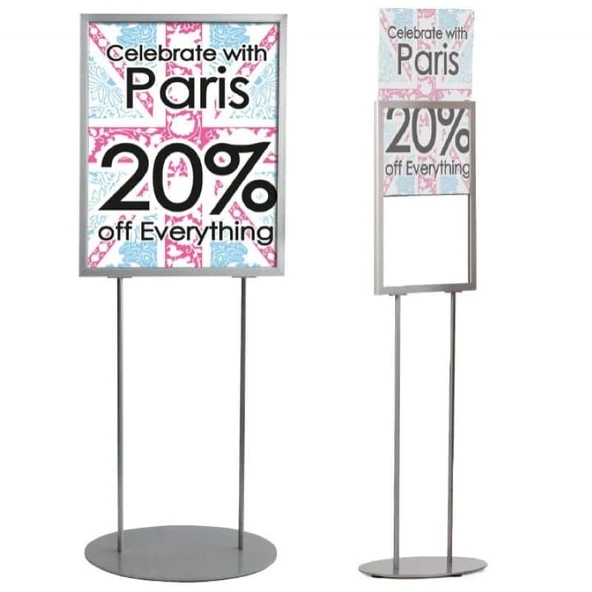 Oval Tabanlı Infoboard Poster Pano B2 (50x70cm) - Resim 2