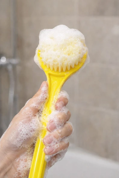 Sevimli Ördek Figürlü Uzun Saplı Banyo Sırt Yıkama Fırçası Yumuşak Kıllı Duş Fırçası ürün görseli 1