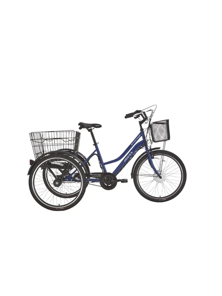 BİSAN E-PORTER L ÜÇ TEKERLİ ELEKTRİKLİ BİSİKLET 44CM V 24 JANT NEX.3 VİTES LACİVERT BEYAZ ürün görseli 1