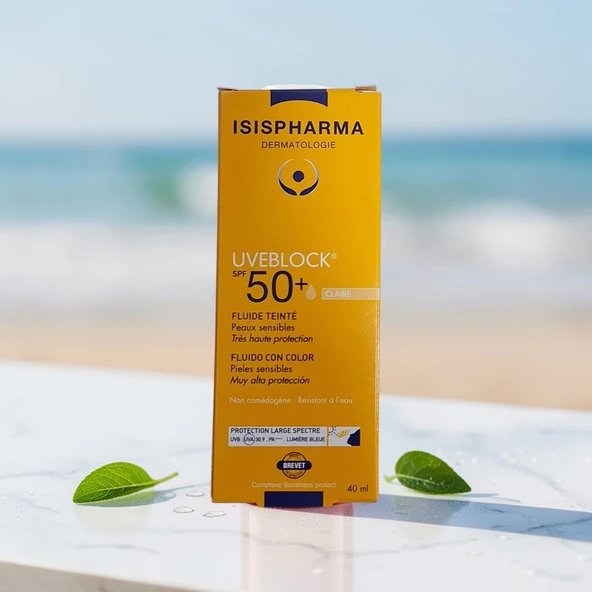 IsisPharma UVEBLOCK SPF50+ Fluid Teinte 40ml. ürün görseli 1