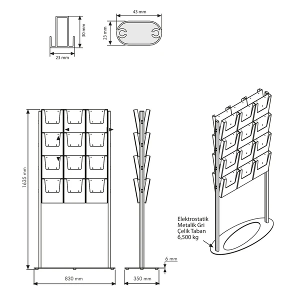 Coctail Broşürlük Çift Taraflı 3x4 A4 - Resim 12