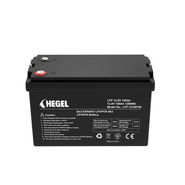 LİFEPO4 LİTYUM AKÜ 12.8V 100AH ürün görseli 1