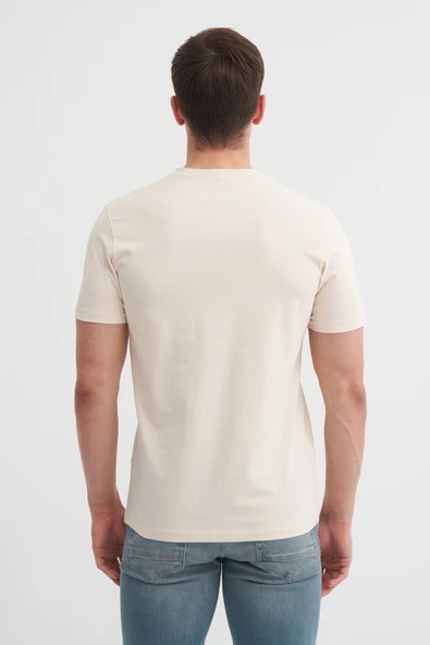 Cazador Basic Süprem Erkek T-shirt  46230 Bej - Resim 3