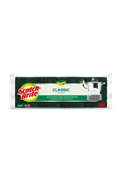 Scotch Brite Sc Brıte Sunger Oluklu 4 Lu ürün görseli 1