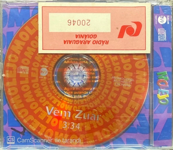 Molejo Vem Zuar Maxi Single CD - Resim 2