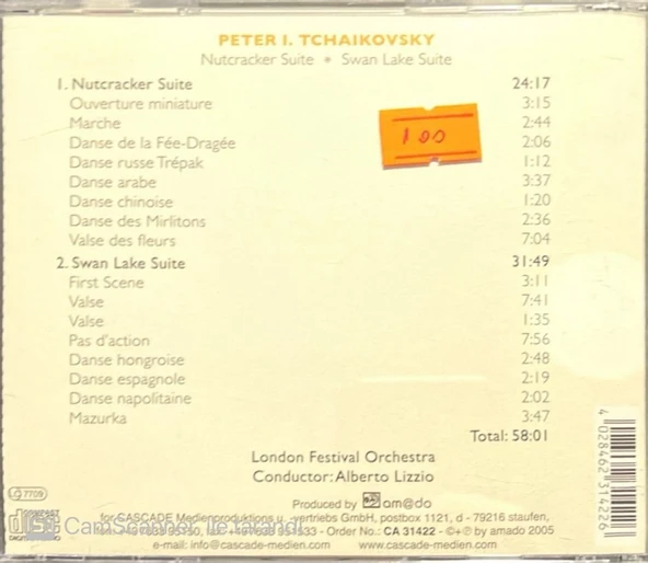 Peter I. Tchaikovsky Swan Lake Suite CD - Resim 2