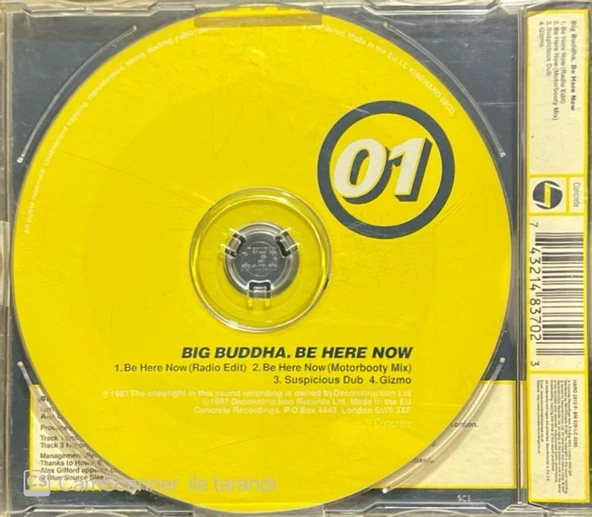 Big Buddga Be Here Now Maxi Single CD - Resim 2