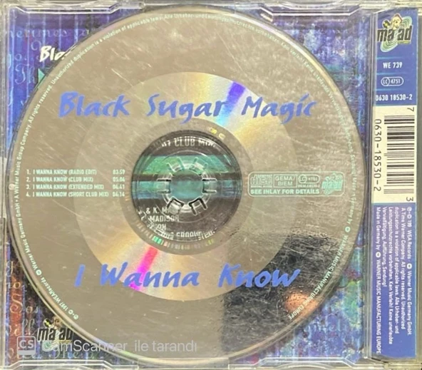 Black Sugar Magic I Wanna Know Maxi Single CD - Resim 2