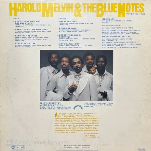 Harold Melvin & The Blue Notes Now Is The Time LP Plak - Resim 2