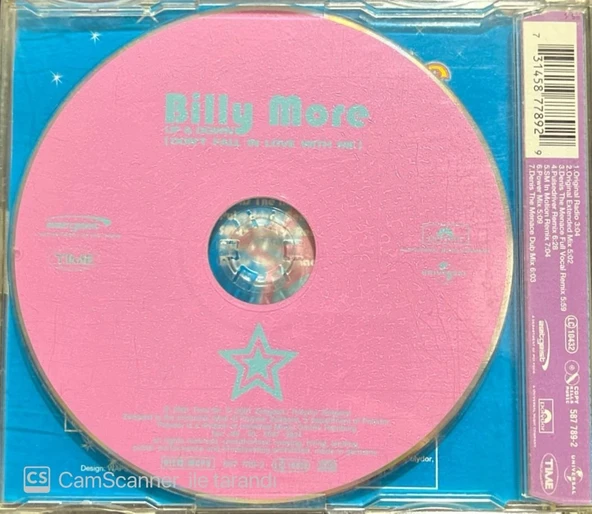 Billy More Up & Down Maxi Single CD - Resim 2