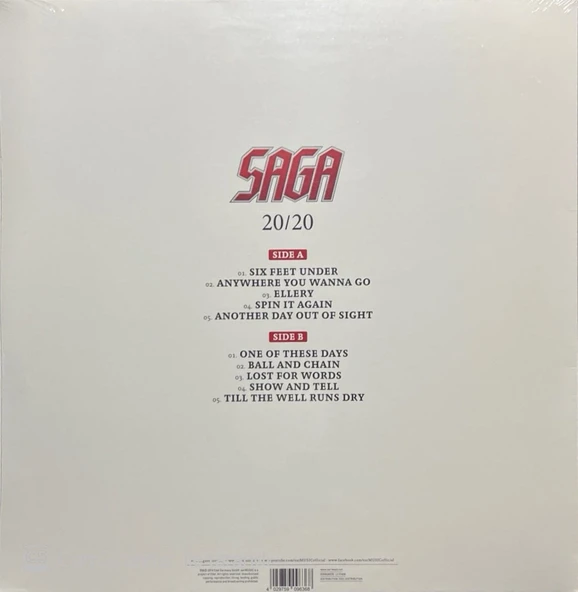 Saga 20/20 LP Plak - Resim 2
