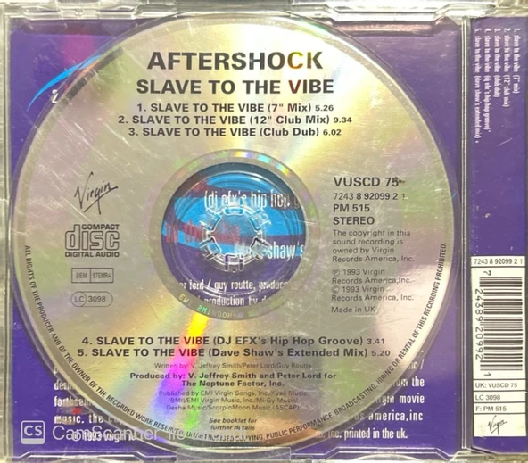 Aftershock Slave To The Vibe Maxi Single CD - Resim 2