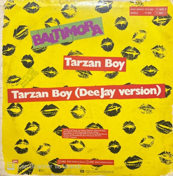Baltimora Tarzan Boy LP Plak - Resim 2