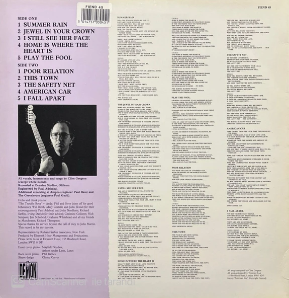 Clive Gregson Strange Persuasions LP Plak - Resim 2