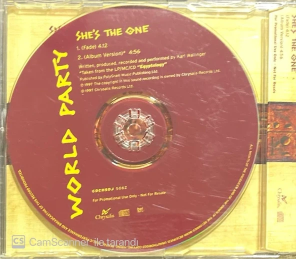 World Party She's The One Maxi Single CD - Resim 2