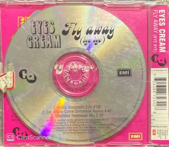 Eyes Cream Fly Away Maxi Single CD - Resim 2