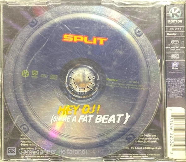 Split Hey Dj! Gimme A Feat Beat Maxi Single CD - Resim 2