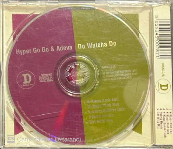 Hyper Go Go & Adeva Do Watcha Do Maxi Single CD - Resim 2