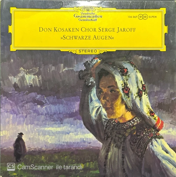 Don Kosaken Chor Serge Jaroff Schwarze Augen LP Plak ürün görseli 1