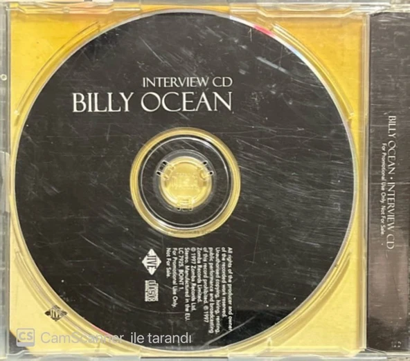 Billy Ocean Interview Maxi Single CD - Resim 2