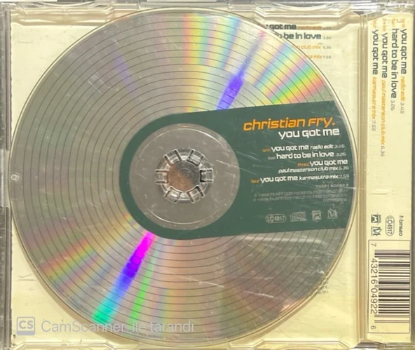 Christian Fry You Got Me Maxi Single CD - Resim 2