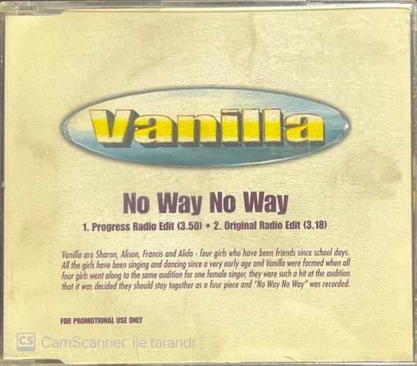 Vanilla No Way No Way Maxi Single CD ürün görseli 1
