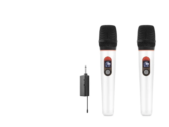 Profesyonel Kablosuz Uhf 2 Mikrofonlu Set 6.35 Mm - Beyaz HDX2791B ürün görseli 1