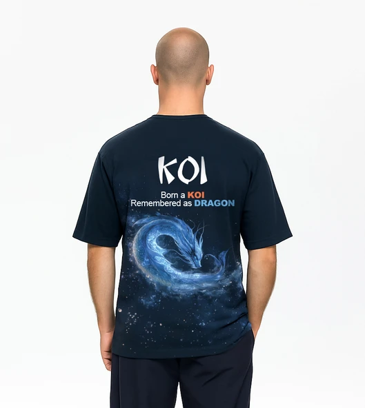 Koi Oversize T-shirt - Resim 2