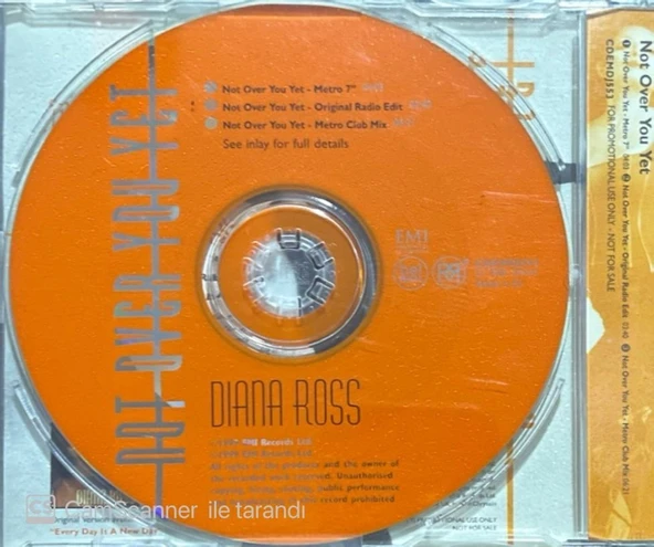 Diana Ross Not Over You Yet Maxi Single CD - Resim 2