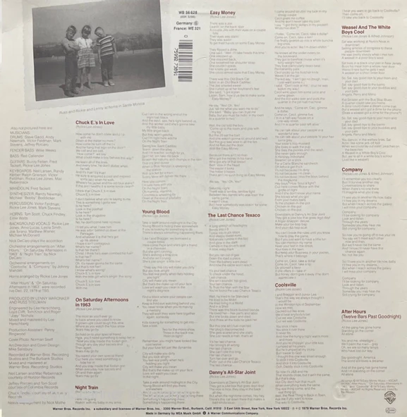 Rickie Lee Jones LP Plak - Resim 2