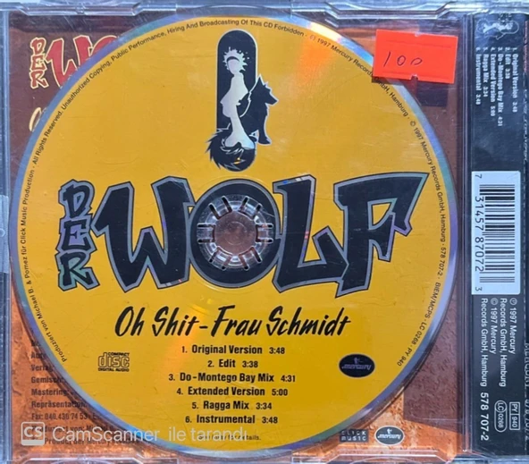 Der Wolf Oh Shit Frau Schmidt Maxi Single CD - Resim 2