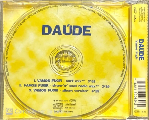 Daude Vamos Fugir Maxi Single CD - Resim 2