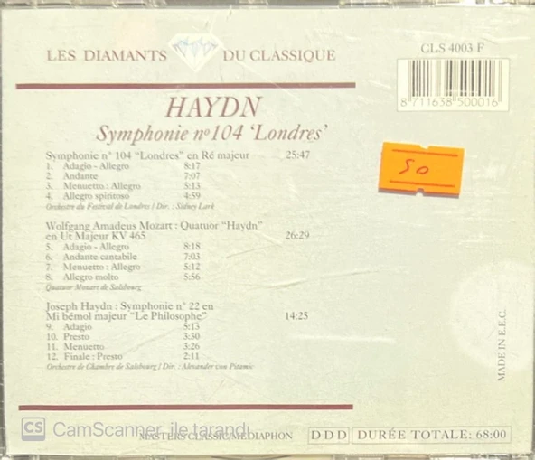 Haydn Symphonie No.104 CD - Resim 2