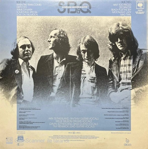 Sutherland Brothers Reach For The Sky LP Plak - Resim 2