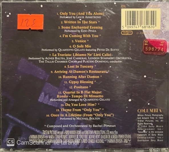 Only You Soundtrack CD - Resim 2
