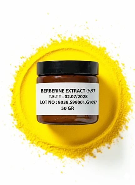 Berberine Extract %97, Saf Bitkisel Ekstrakt, Hammadde 50 gr. ürün görseli 1